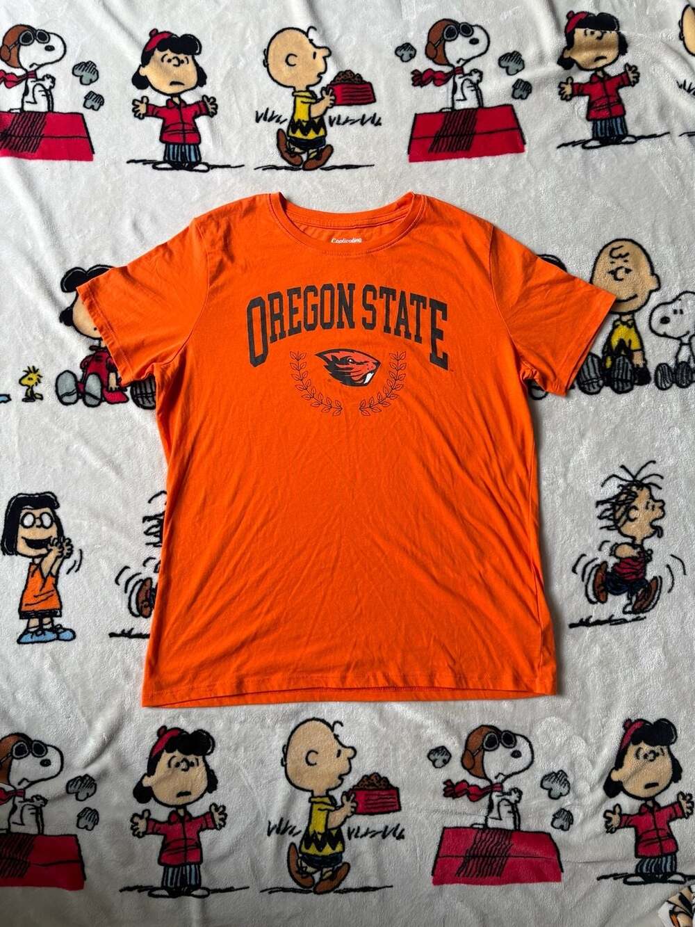 Captivating Oregon State Beavers T-Shirt Size XL Orange Cotton College